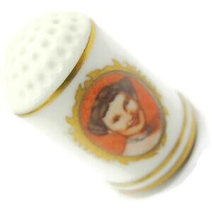 1978 Mamie Eisenhower Franklin Mint Fine Bone China Thimble Limited Edition